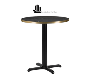 Marble Restaurant table- Round Black