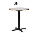 White Marble Laminate Round Table / Atlas