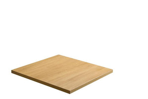 Natural Lancaster OAK Laminate Square Table Silver / Atlas