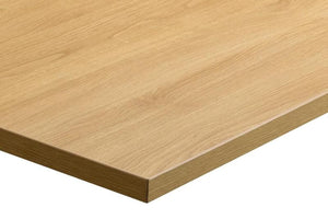 Natural Lancaster OAK Laminate Square Table Silver / Atlas