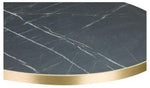 Marble Restaurant table- Round Black