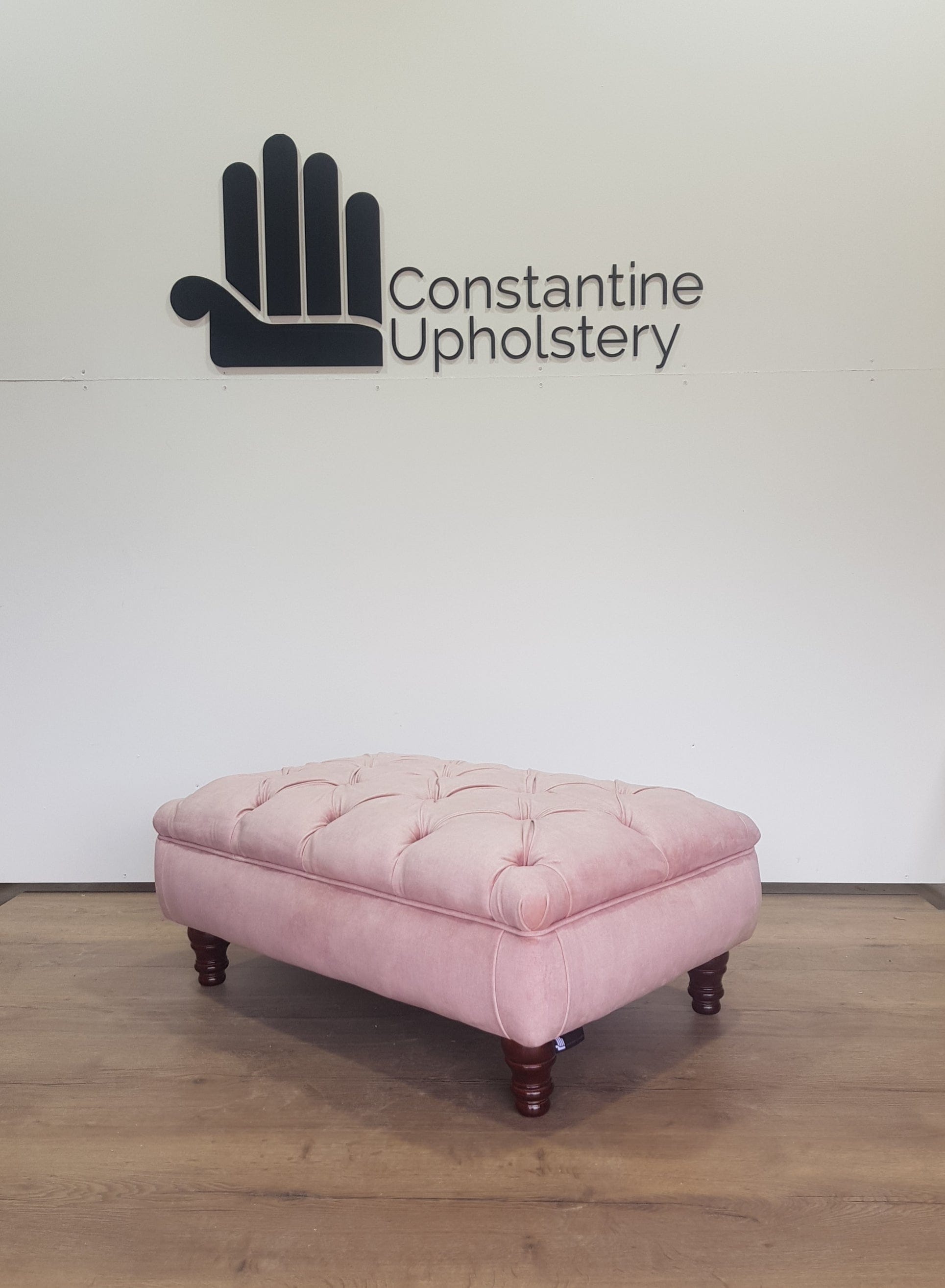 Ontario Buttoned Footstool - Constantine Upholstery