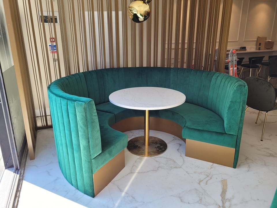 Sherwood Circular Booth seating - Constantine Upholstery