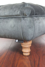 Ontario Buttoned Footstool - Constantine Upholstery