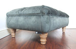 Ontario Buttoned Footstool - Constantine Upholstery