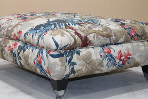 Amazone Buttoned Footstool - Constantine Upholstery