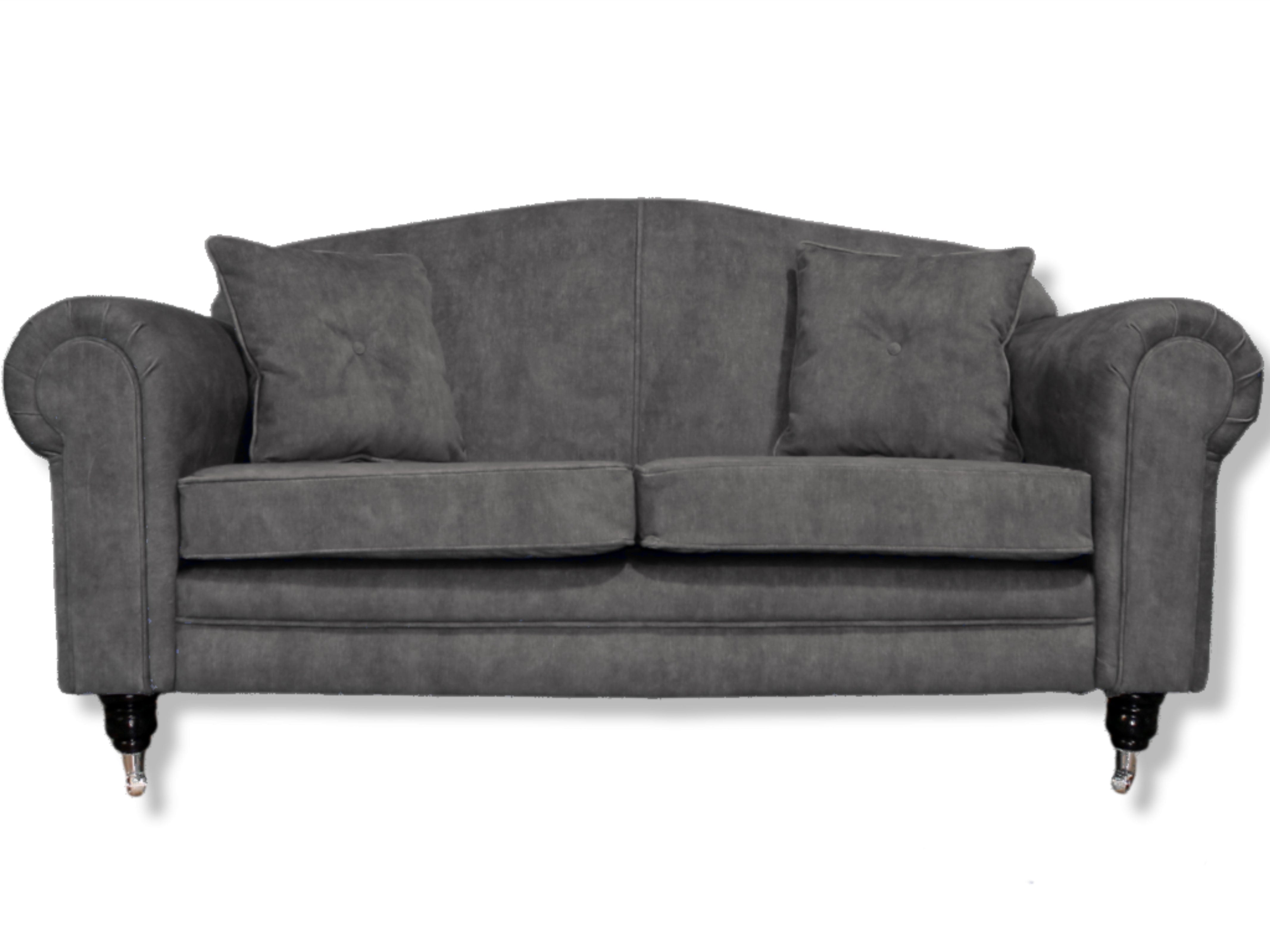 grey velvet fabric sofa