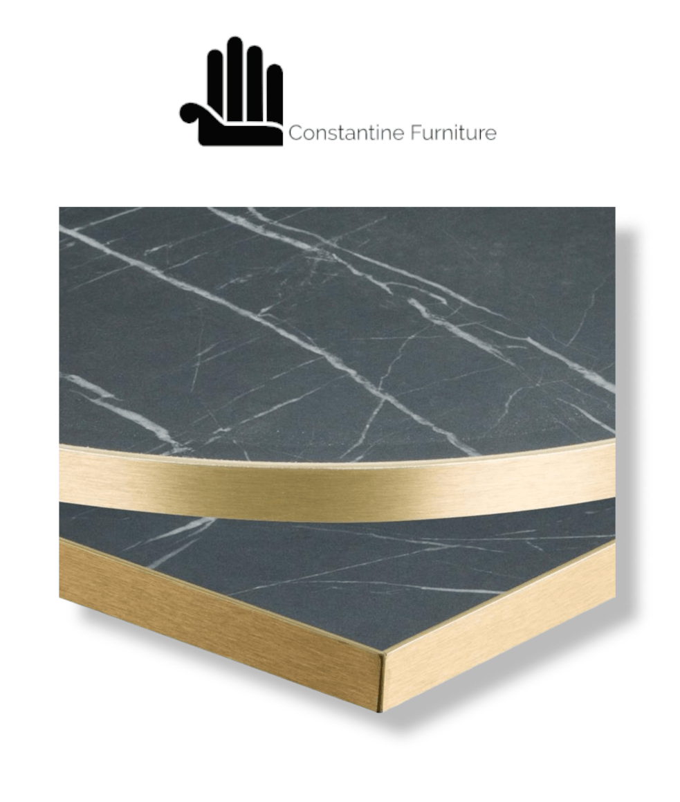 Black Marble Laminate Table Top - Constantine Upholstery