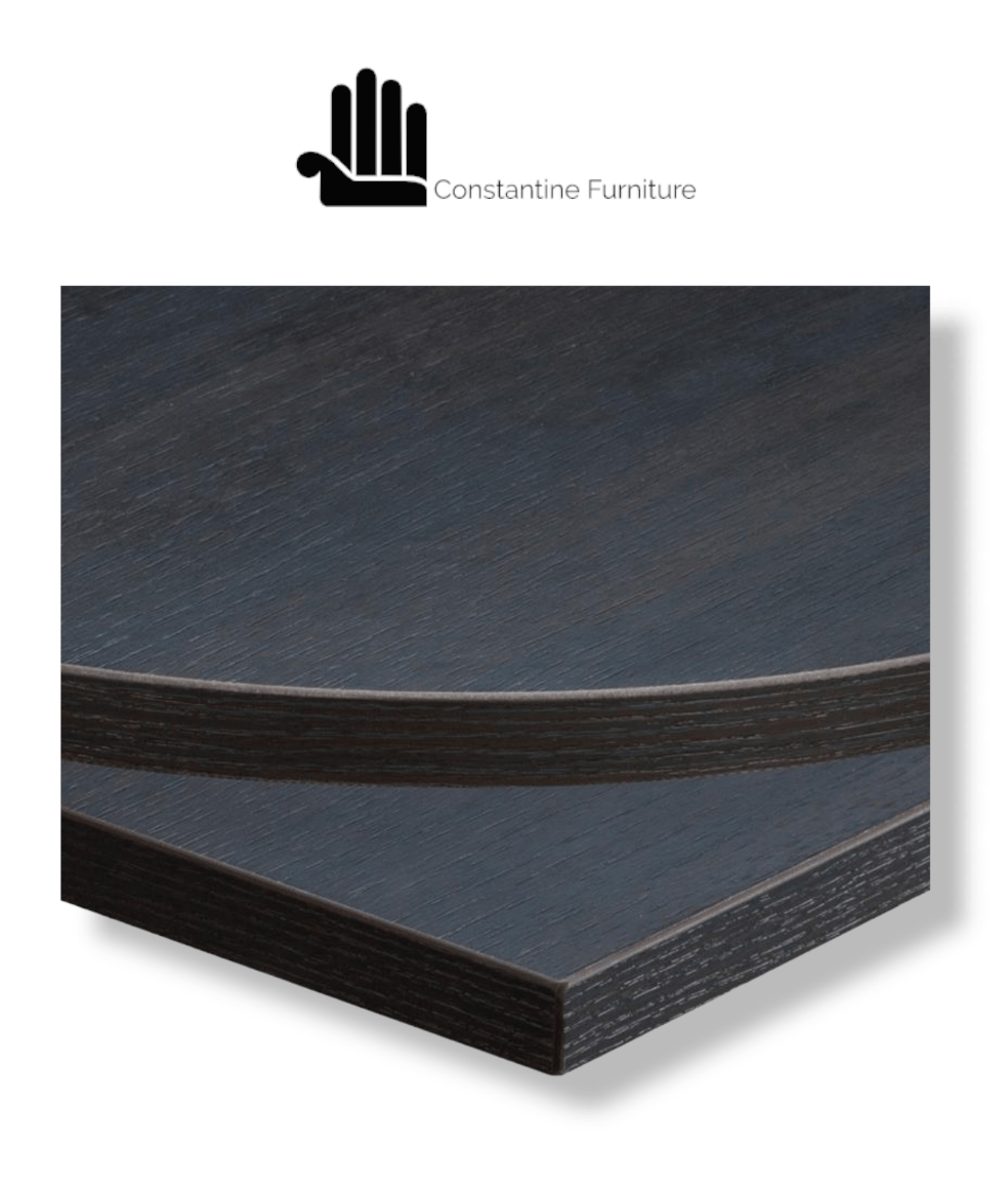 Black Brown Sorano Oak Laminate Table Top - Constantine Upholstery