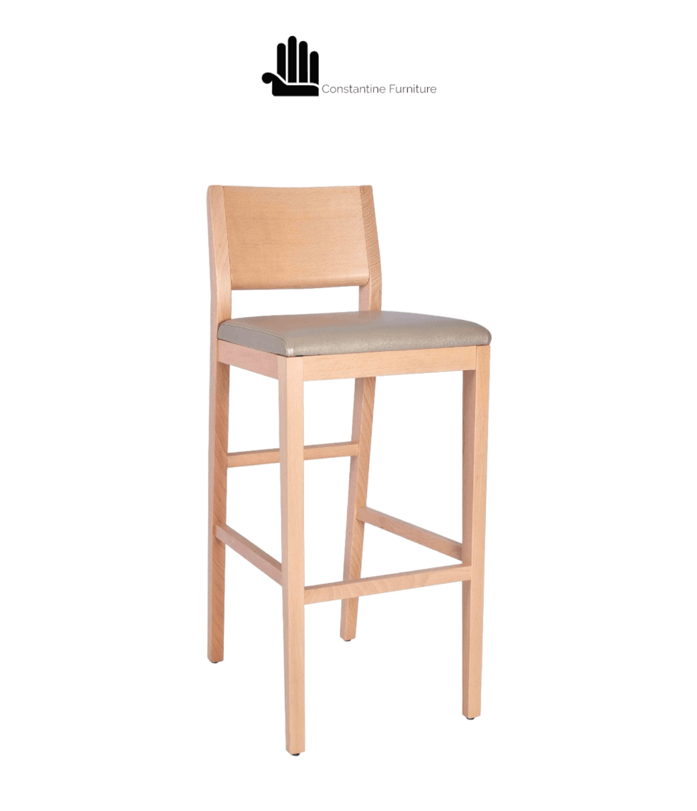 Restaurant wooden bar stool